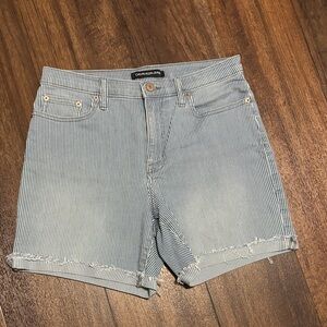 Calvin Klein Jeans Pinstriped Blue Jean Shorts